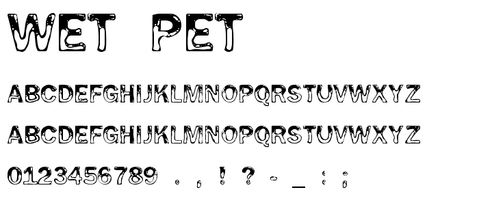 Wet Pet font